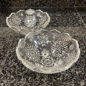 2 Snack Serving Bowls Glass, snack Plates Bowl Serving,